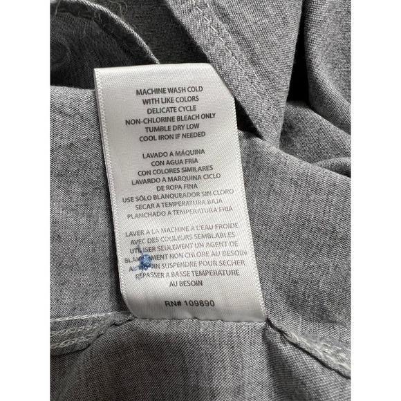Seven7 Jeans Co. Gray Short Sleeve Western Wear Casual Button Down, Size XL - Picture 6 of 6